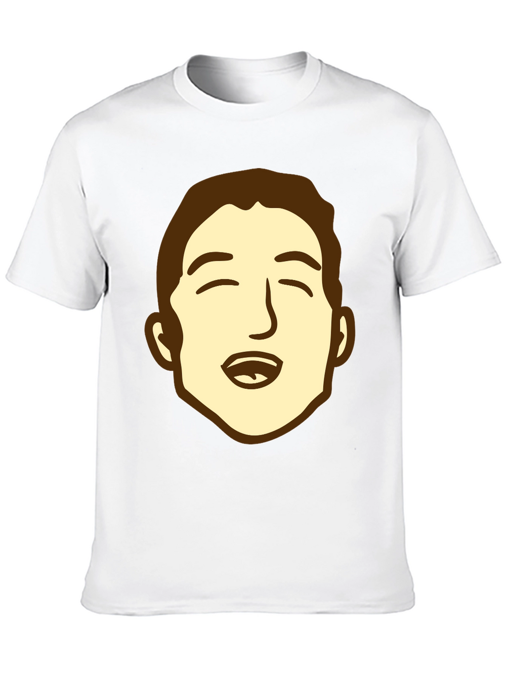 Cartoon Face Graphic Black Tee