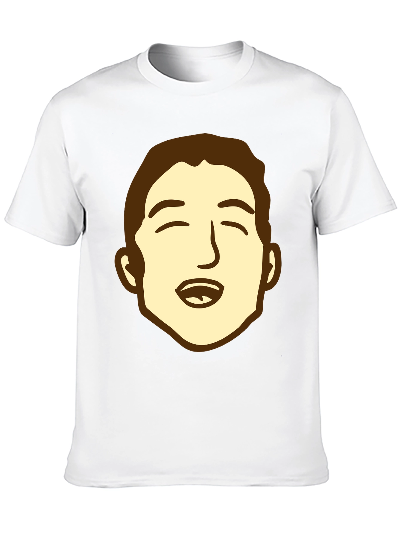 Cartoon Face Graphic Black Tee