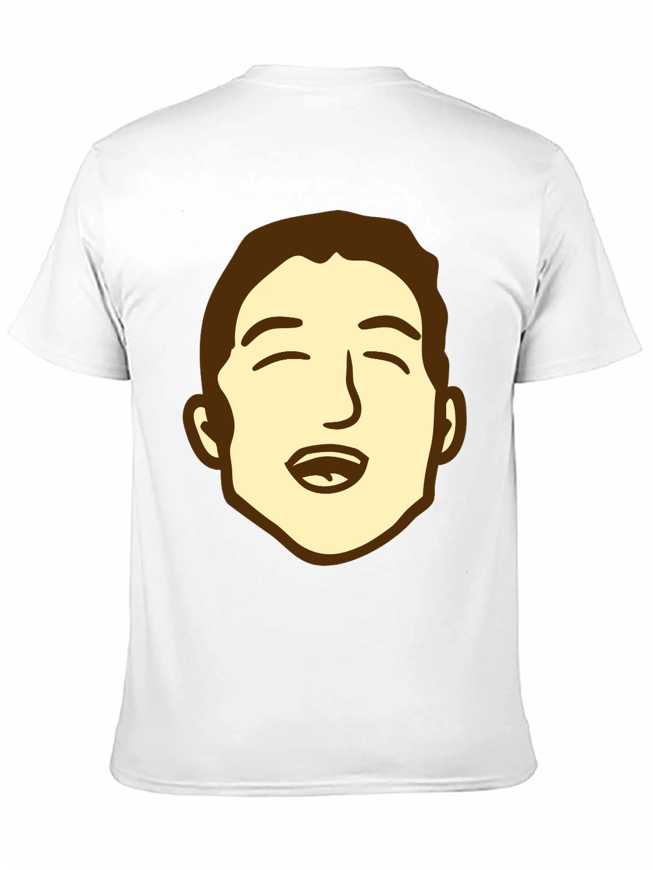 Cartoon Face Graphic Black Tee