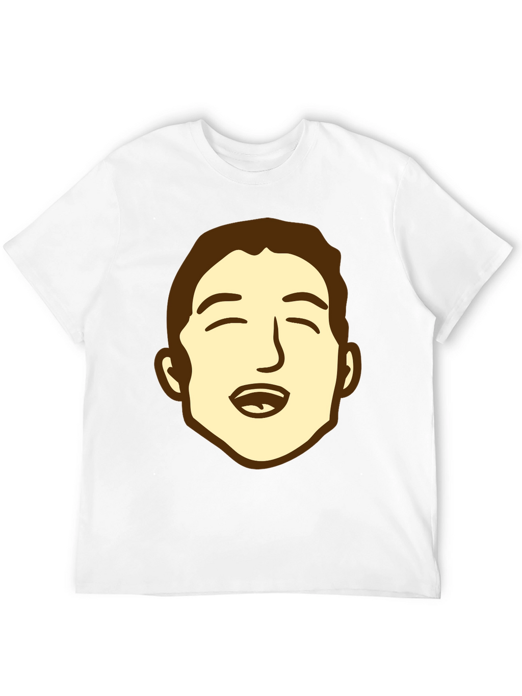 Cartoon Face Graphic Black Tee