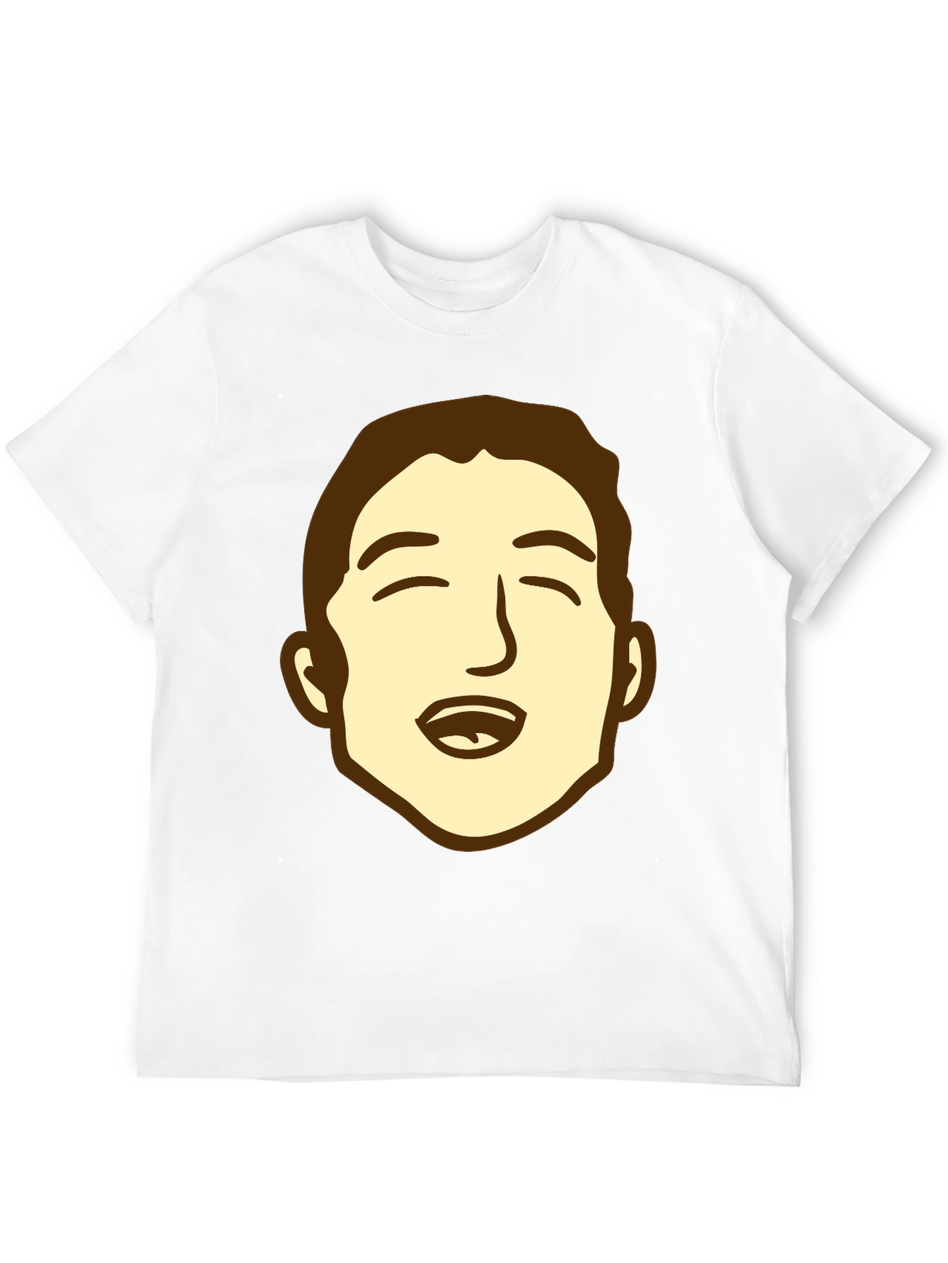 Cartoon Face Graphic Black Tee