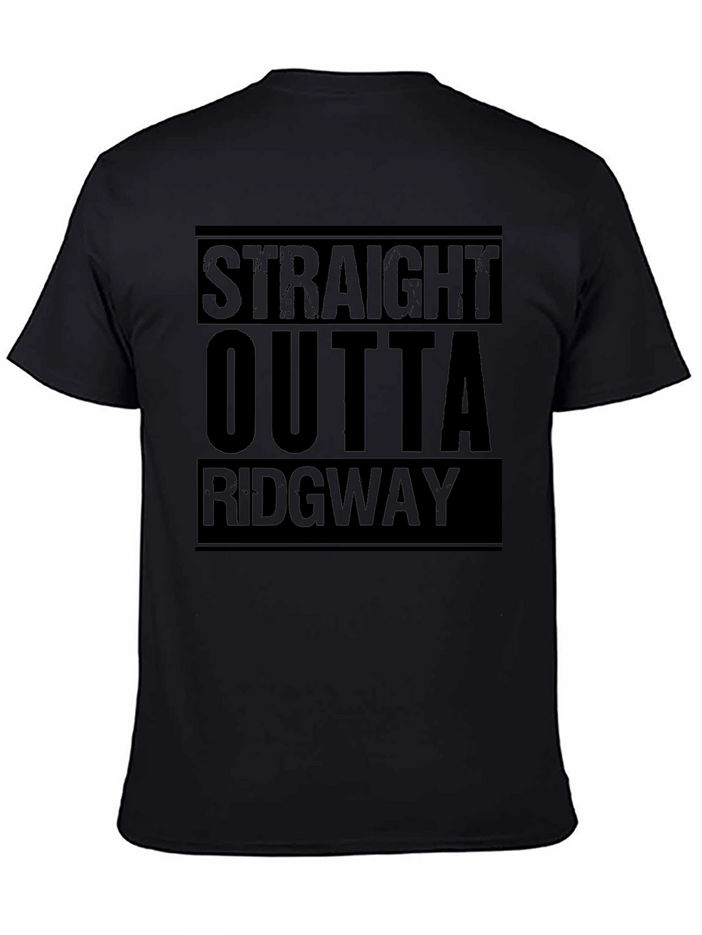 Straight Outta Ridgway Black Graphic T-Shirt