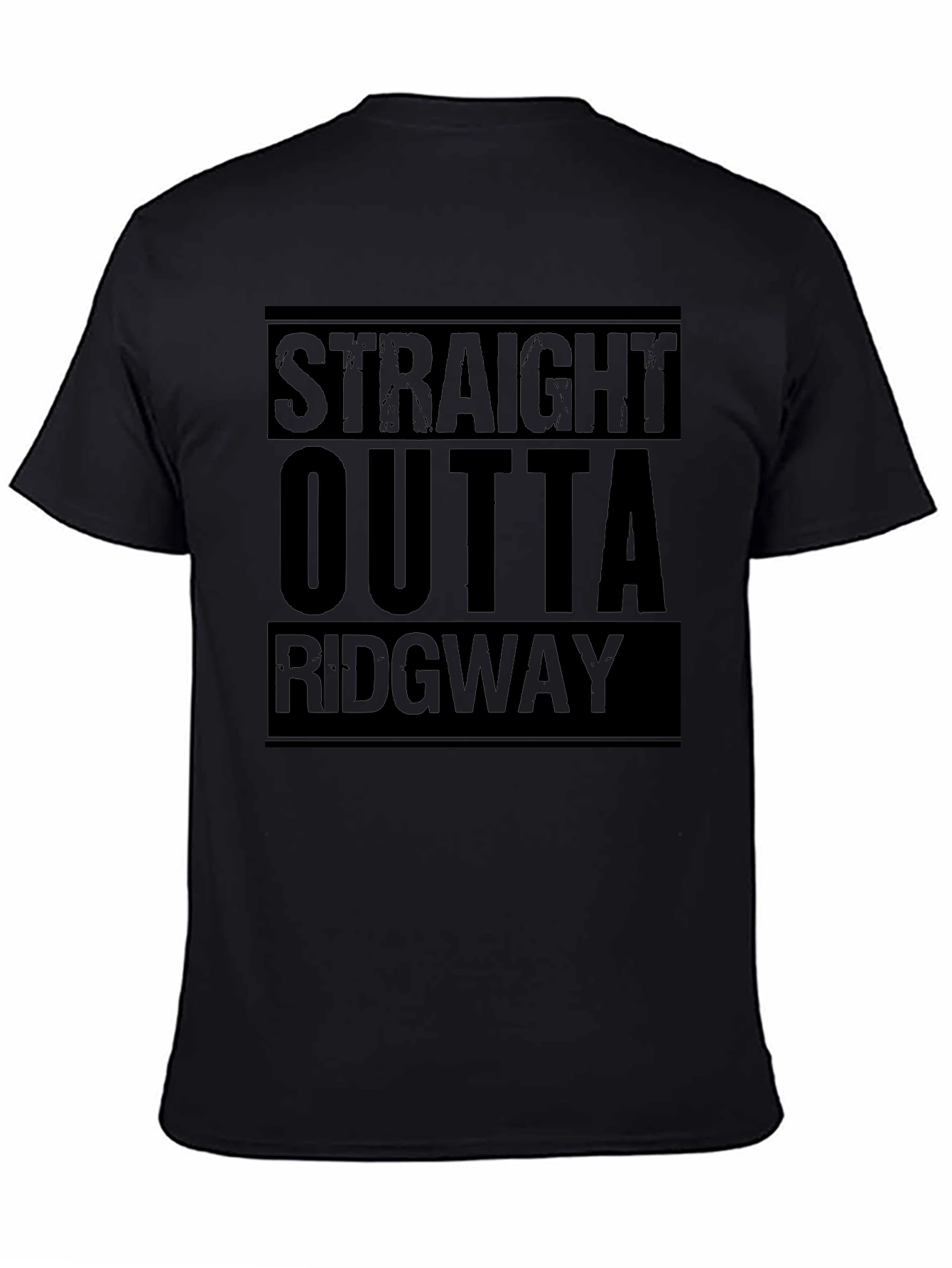 Straight Outta Ridgway Black Graphic T-Shirt