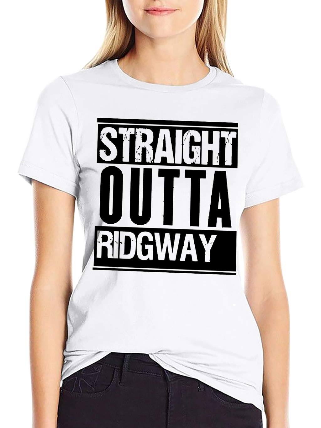 Straight Outta Ridgway Black Graphic T-Shirt