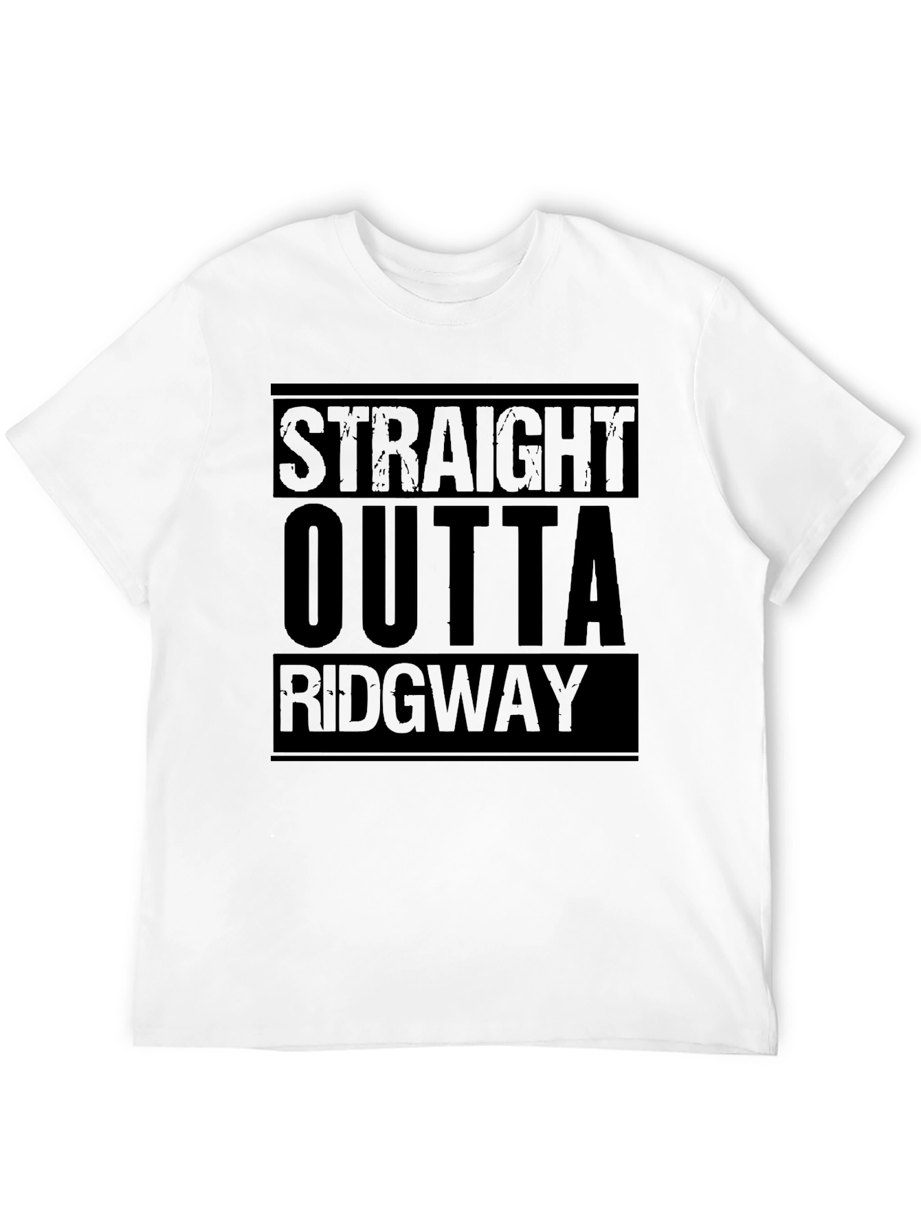 Straight Outta Ridgway Black Graphic T-Shirt