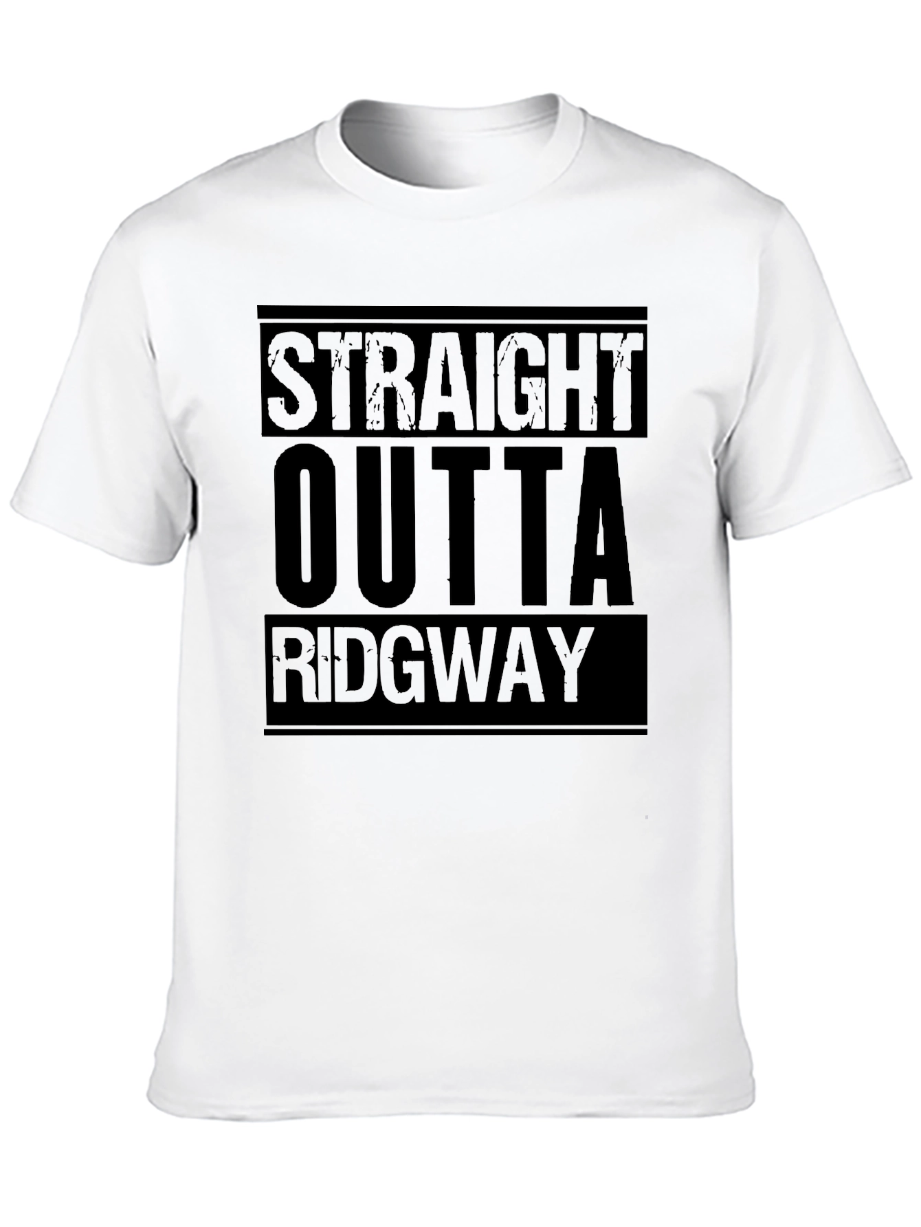 Straight Outta Ridgway Black Graphic T-Shirt