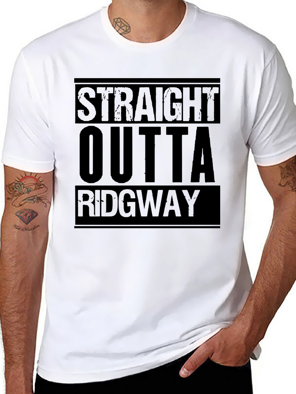 Straight Outta Ridgway Black Graphic T-Shirt