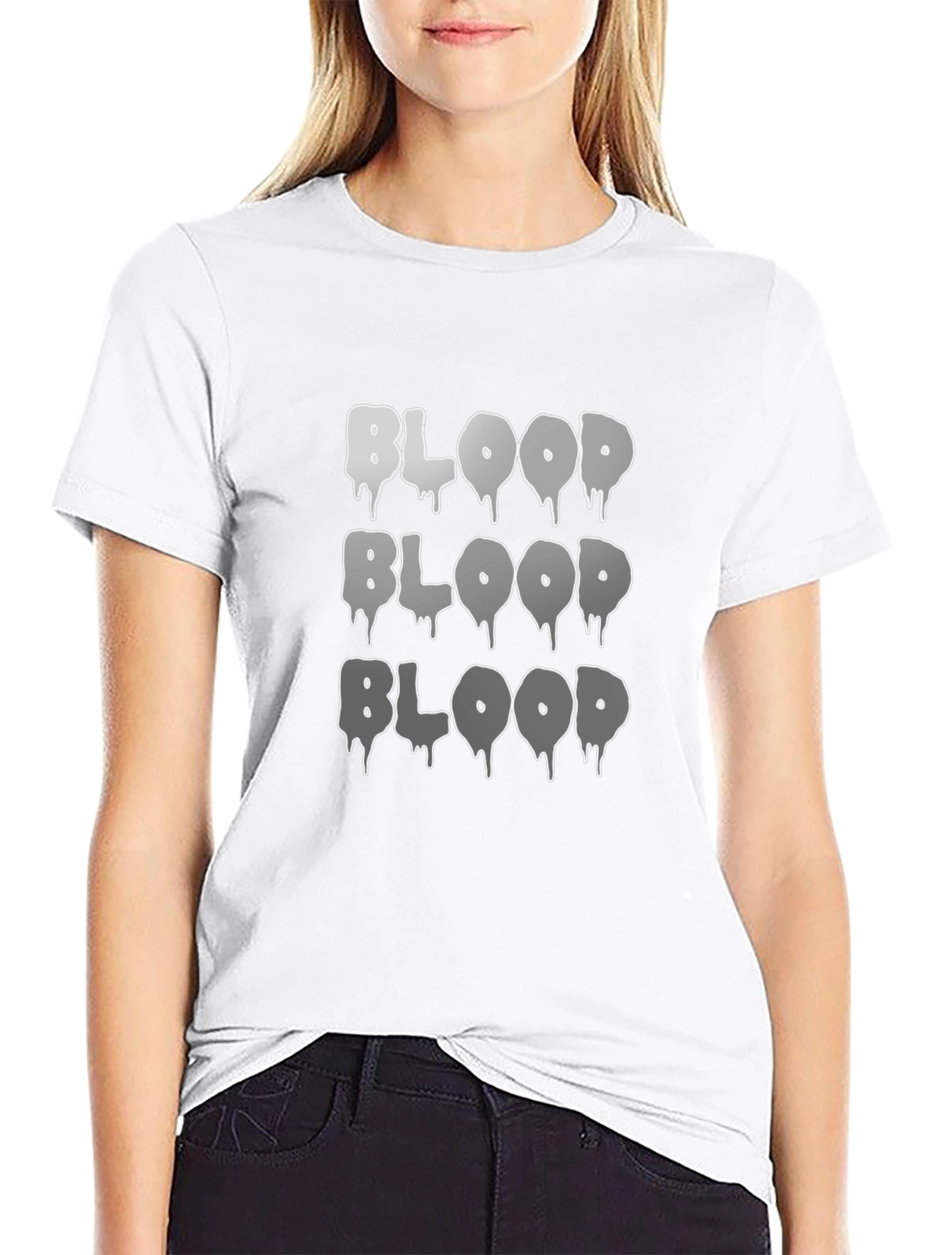 Blood Drip Graphic T-Shirt - Trendy Style
