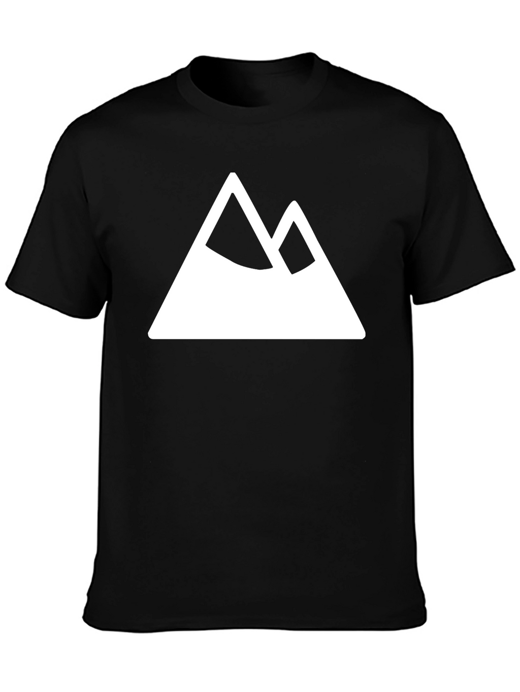 Mountain Peak Graphic Tee - Black Cotton
