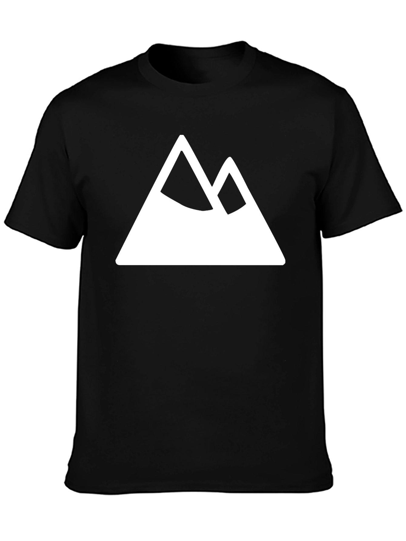 Mountain Peak Graphic Tee - Black Cotton