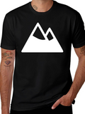 Mountain Peak Graphic Tee - Black Cotton