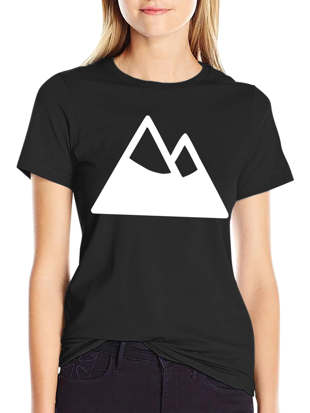 Mountain Peak Graphic Tee - Black Cotton