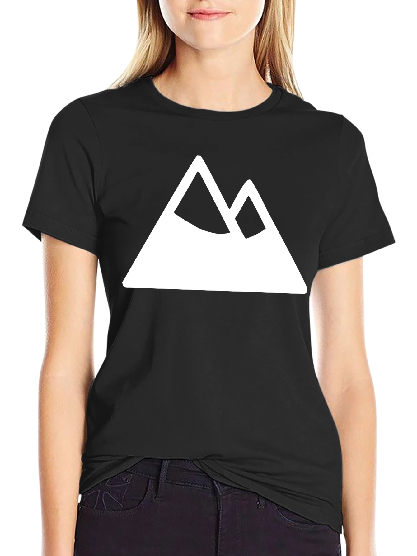 Mountain Peak Graphic Tee - Black Cotton