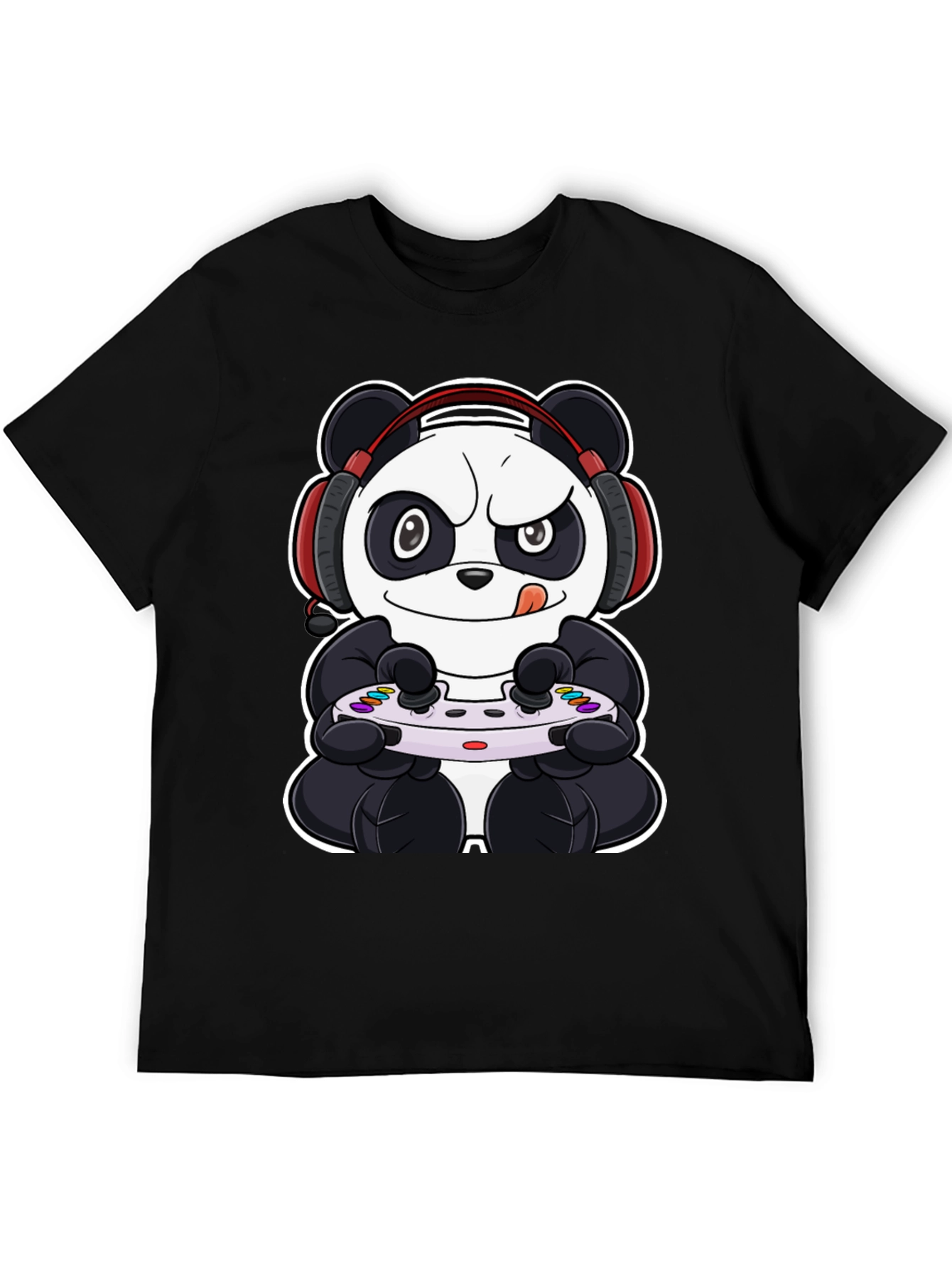 Gamer Panda Black T-Shirt