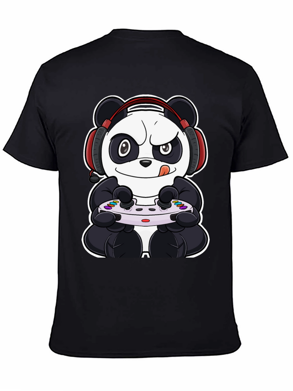 Gamer Panda Black T-Shirt