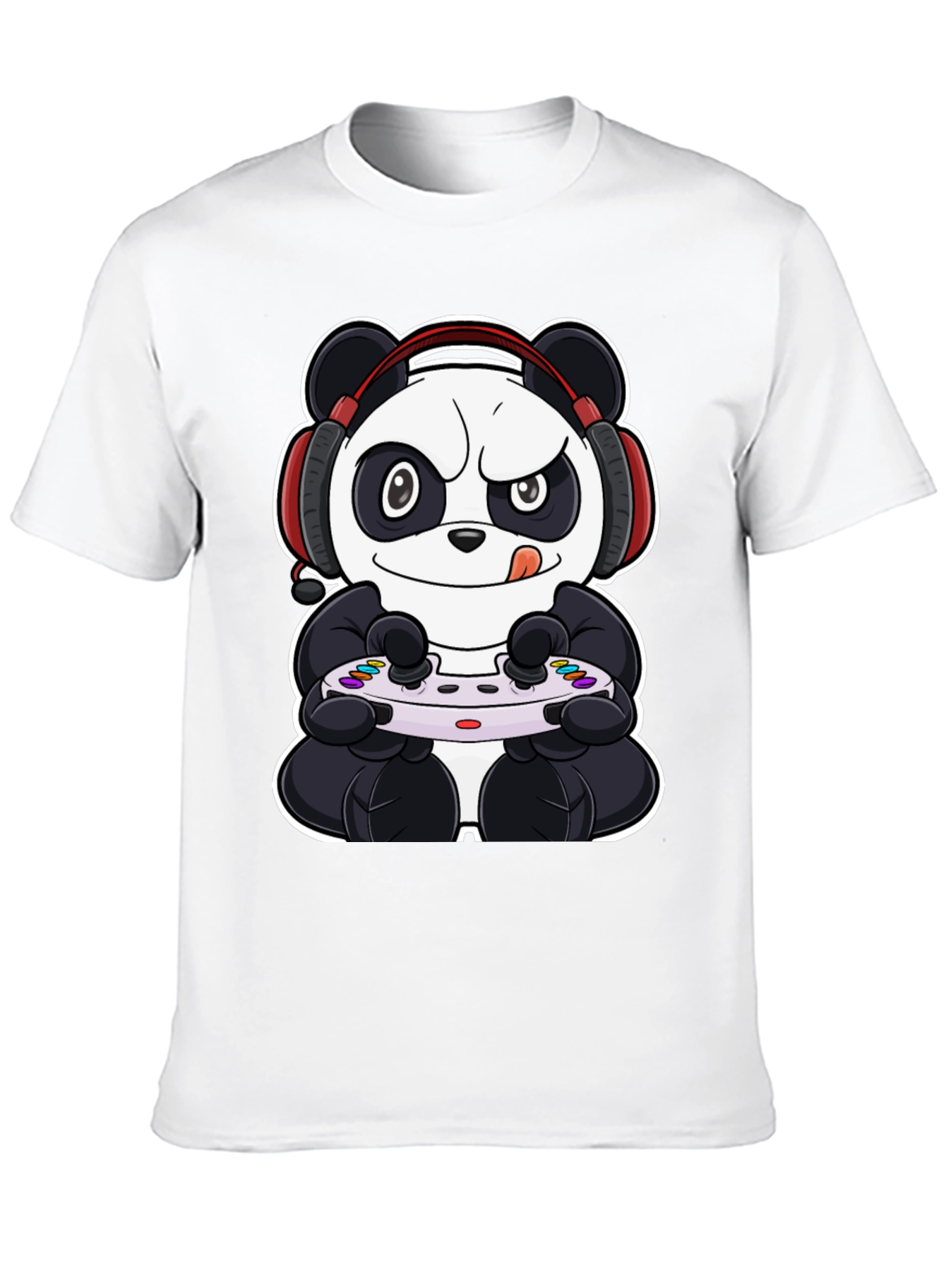 Gamer Panda Black T-Shirt