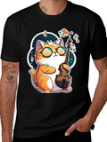 Cat Musician Graphic Tee