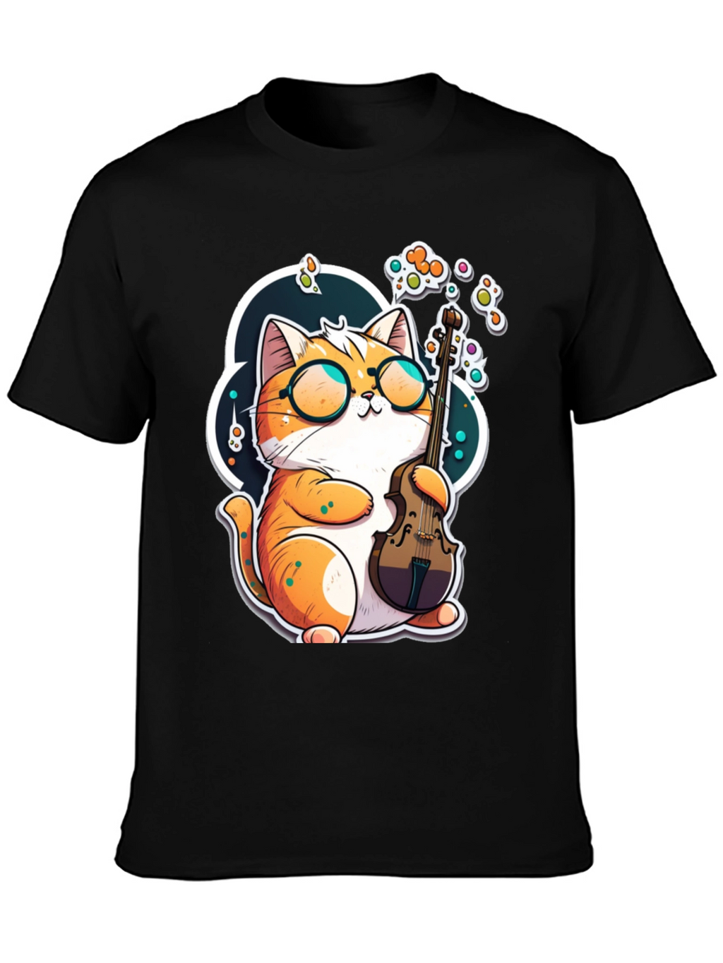 Cat Musician Graphic Tee
