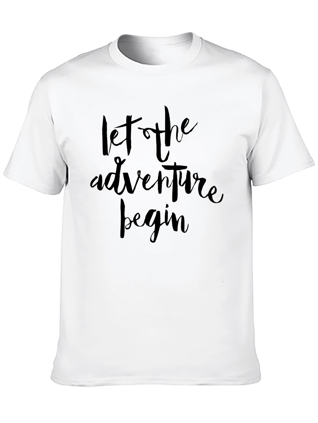 Adventure Begins Black Graphic Tee