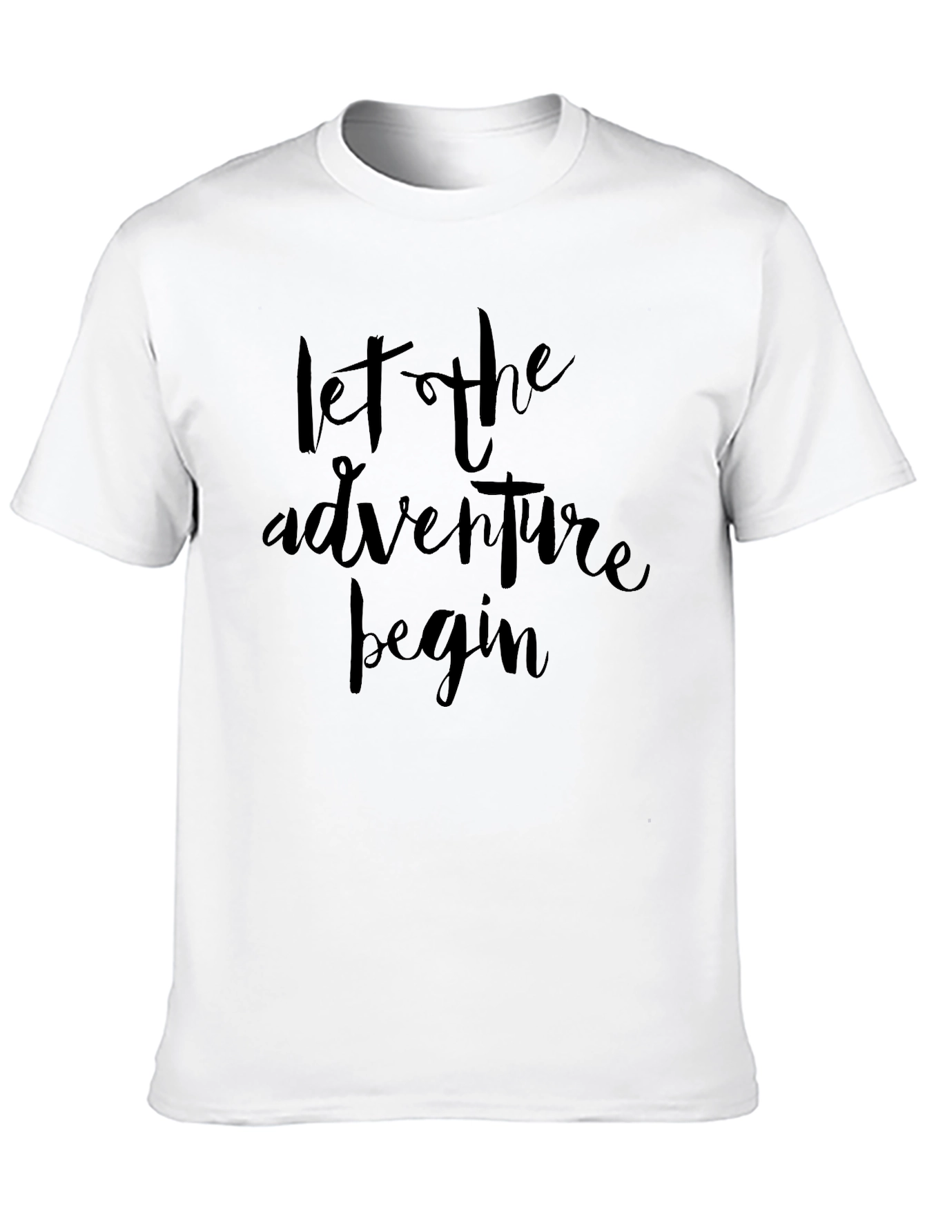 Adventure Begins Black Graphic Tee