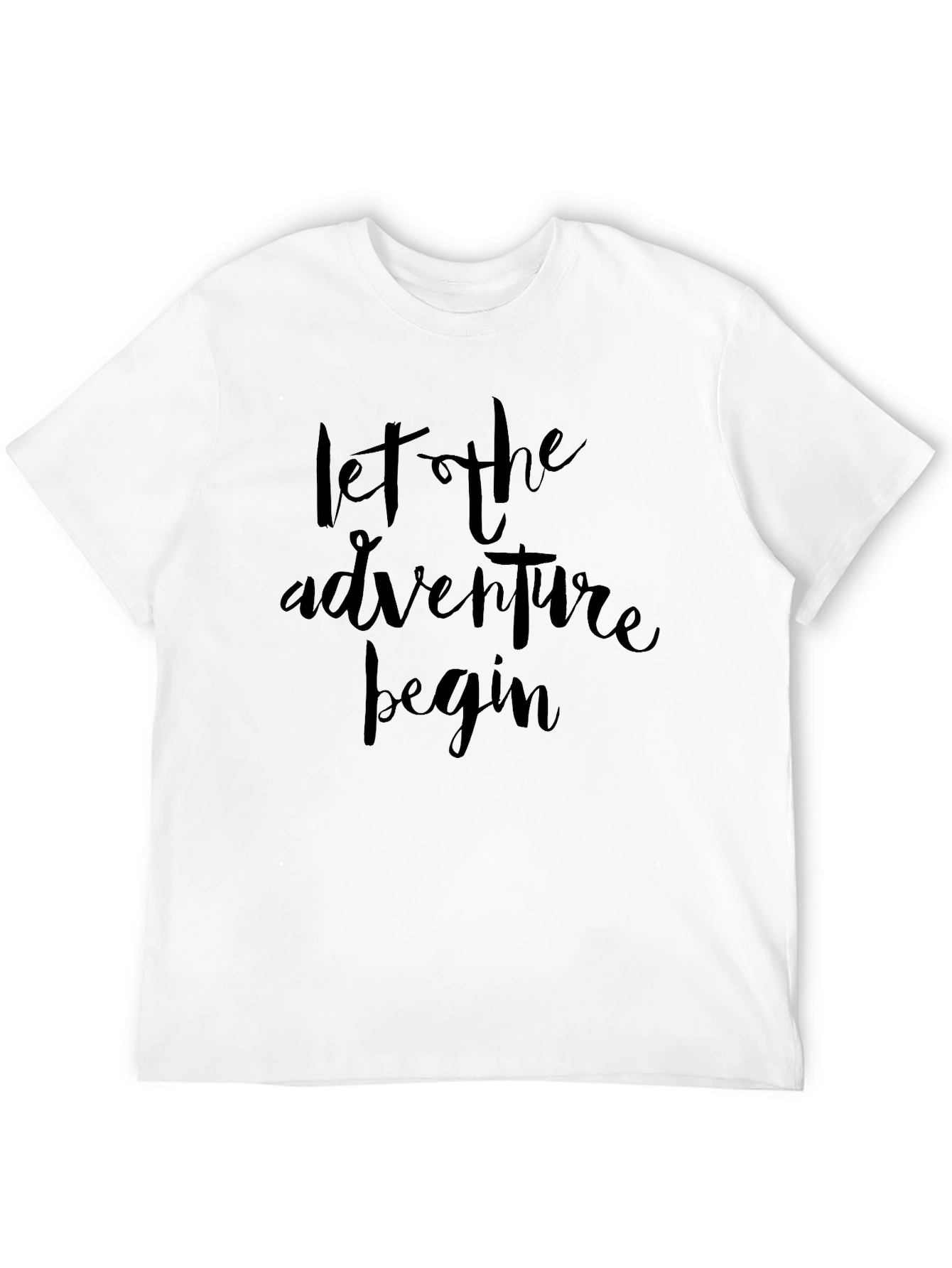 Adventure Begins Black Graphic Tee