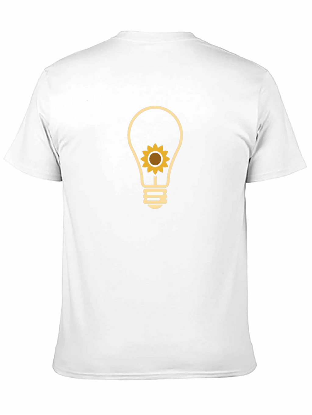 Sunflower Lightbulb Graphic T-Shirt - Black