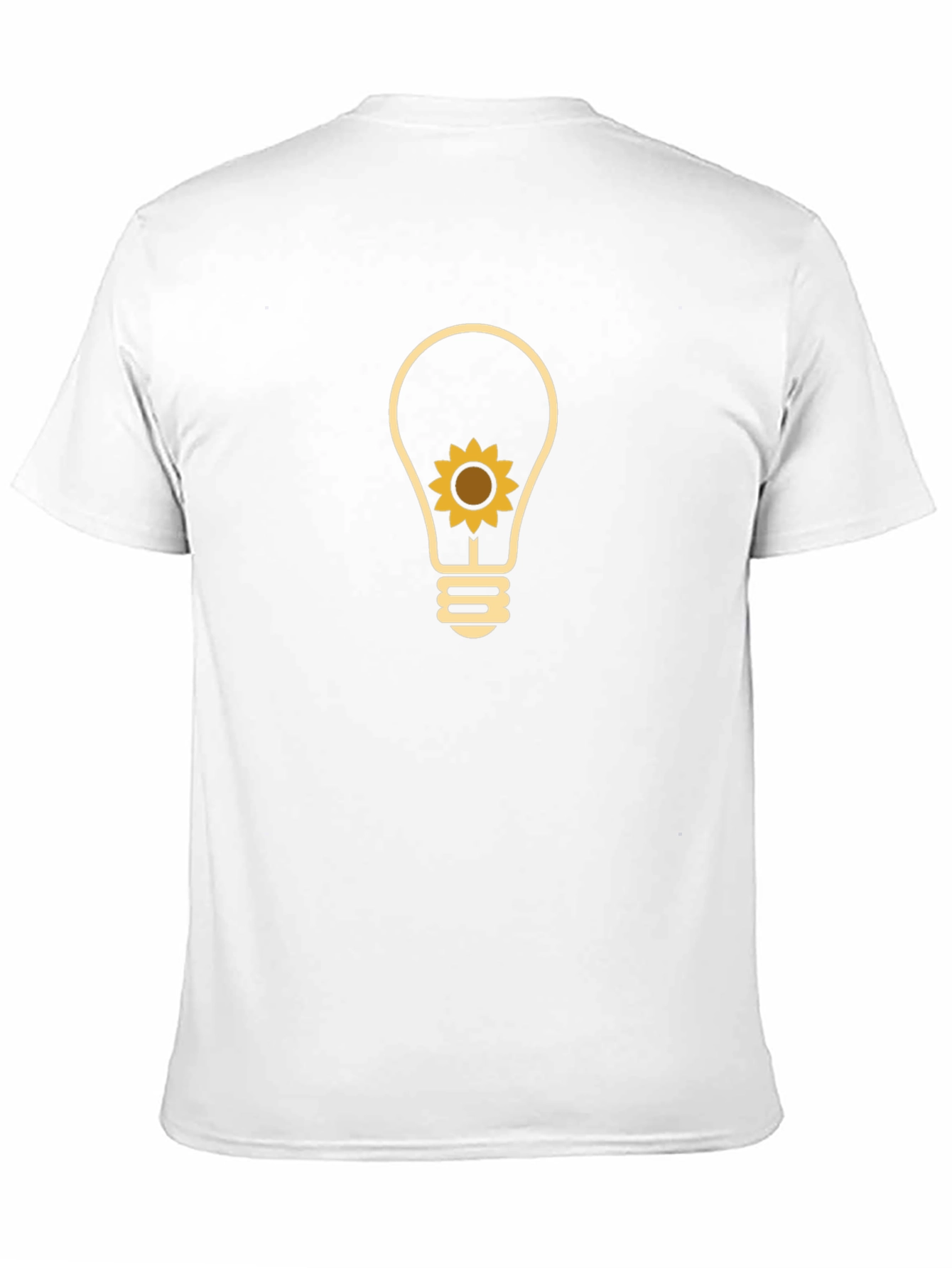 Sunflower Lightbulb Graphic T-Shirt - Black