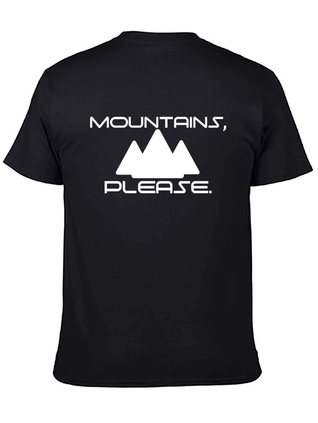 Mountains Please Black Graphic Tee
