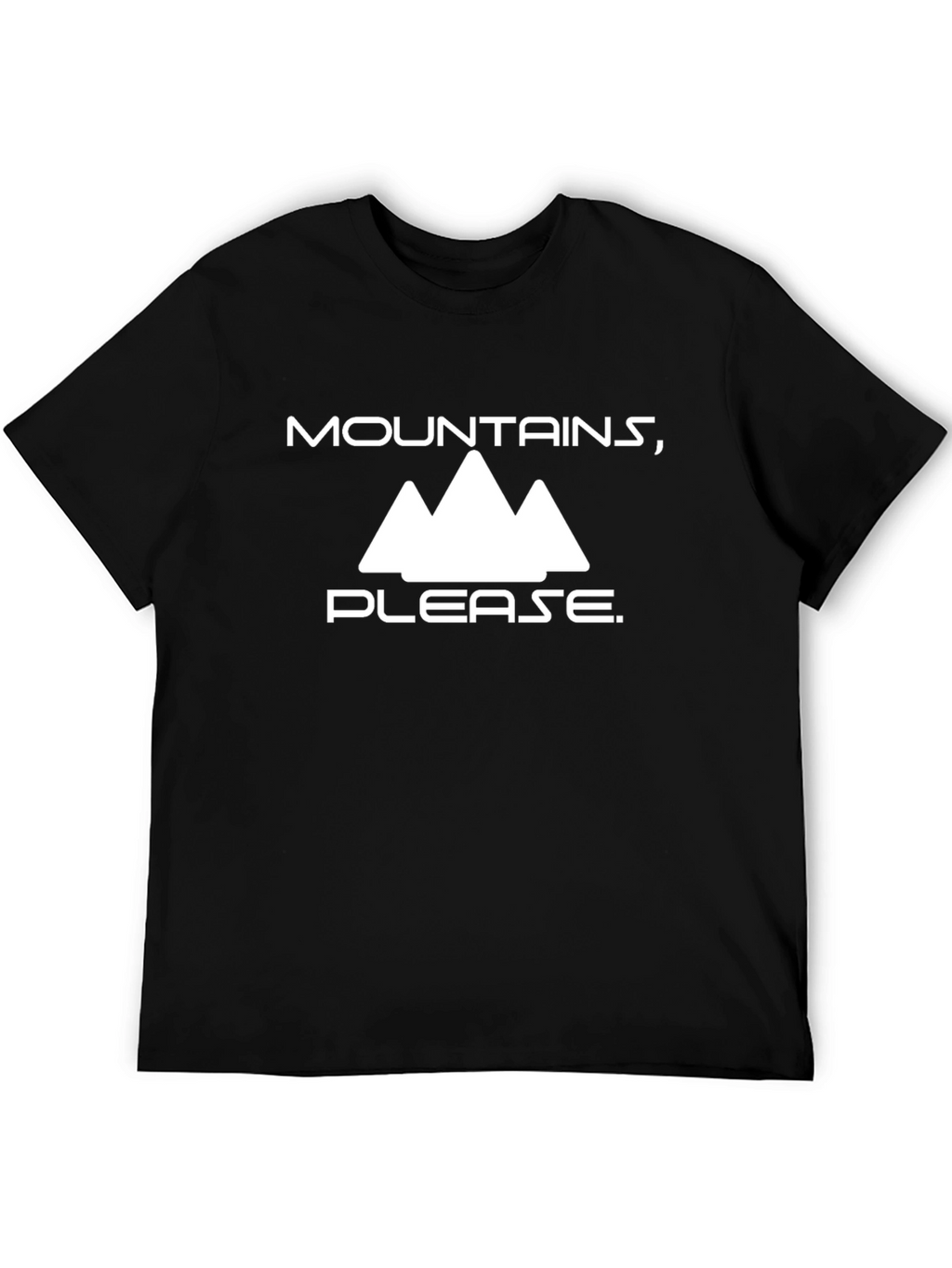 Mountains Please Black Graphic Tee