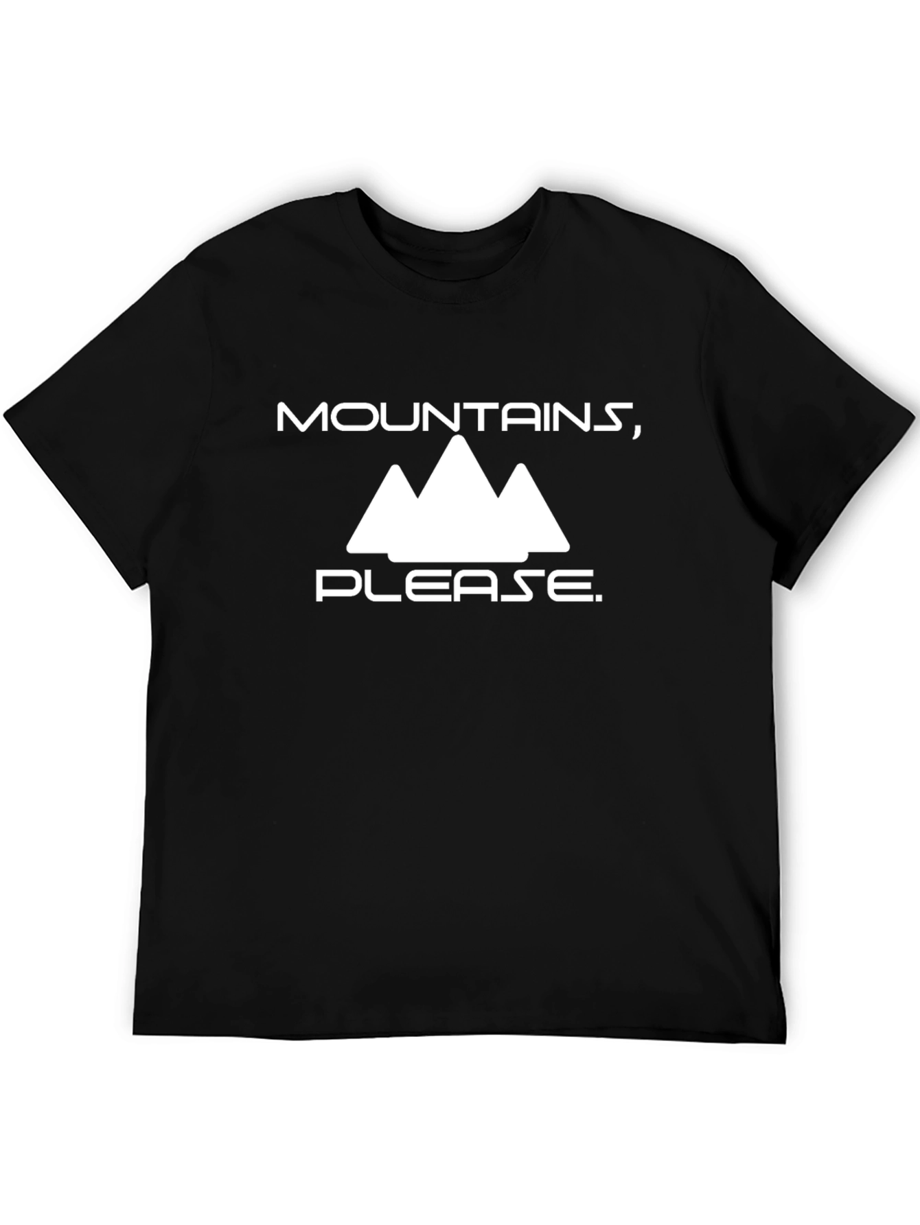 Mountains Please Black Graphic Tee