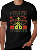 He Gives Power T-Shirt: Isaiah 40:29 Christian Apparel