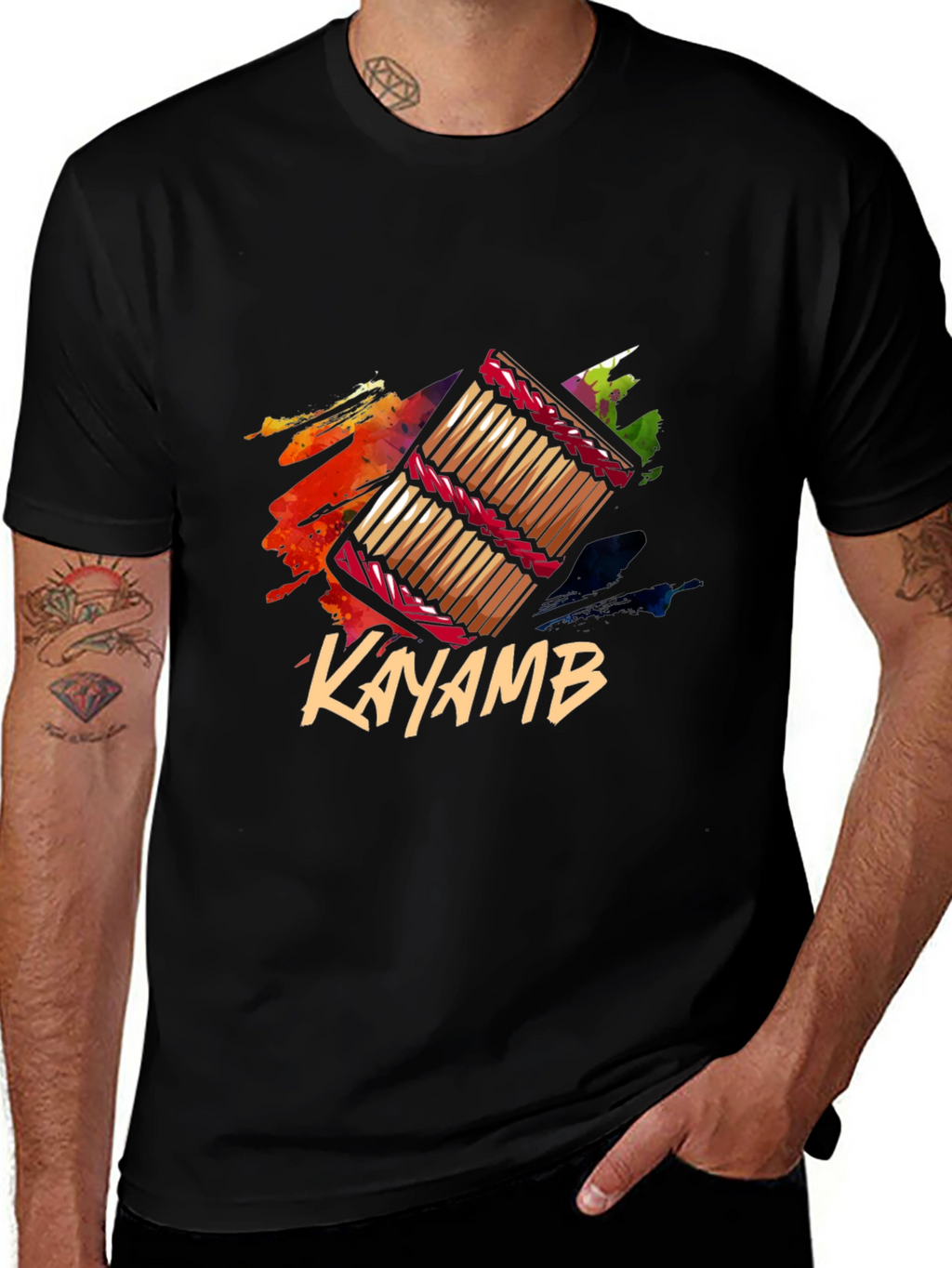 Kayamb T-Shirt - Stylish Musical Instrument Design