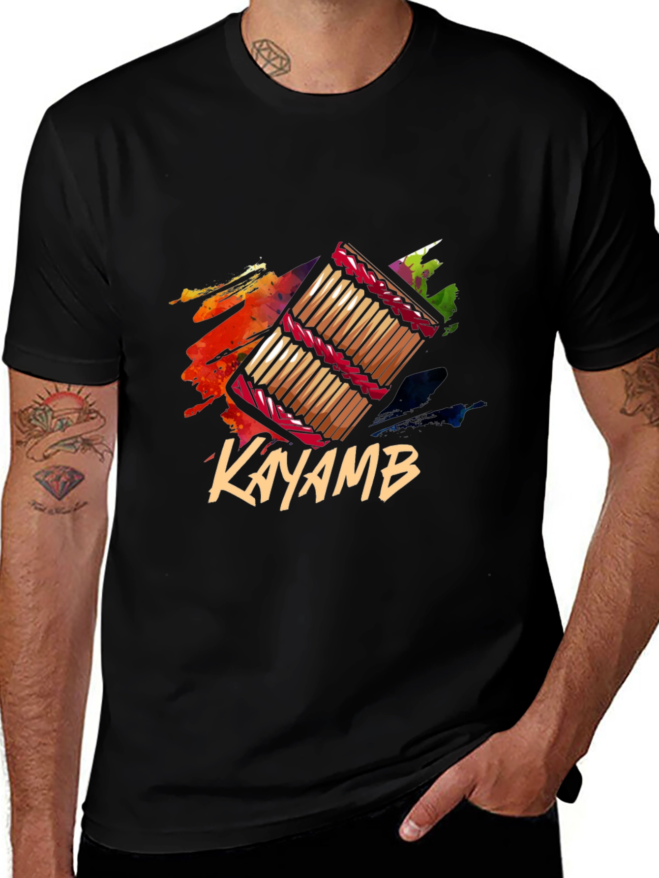 Kayamb T-Shirt - Stylish Musical Instrument Design