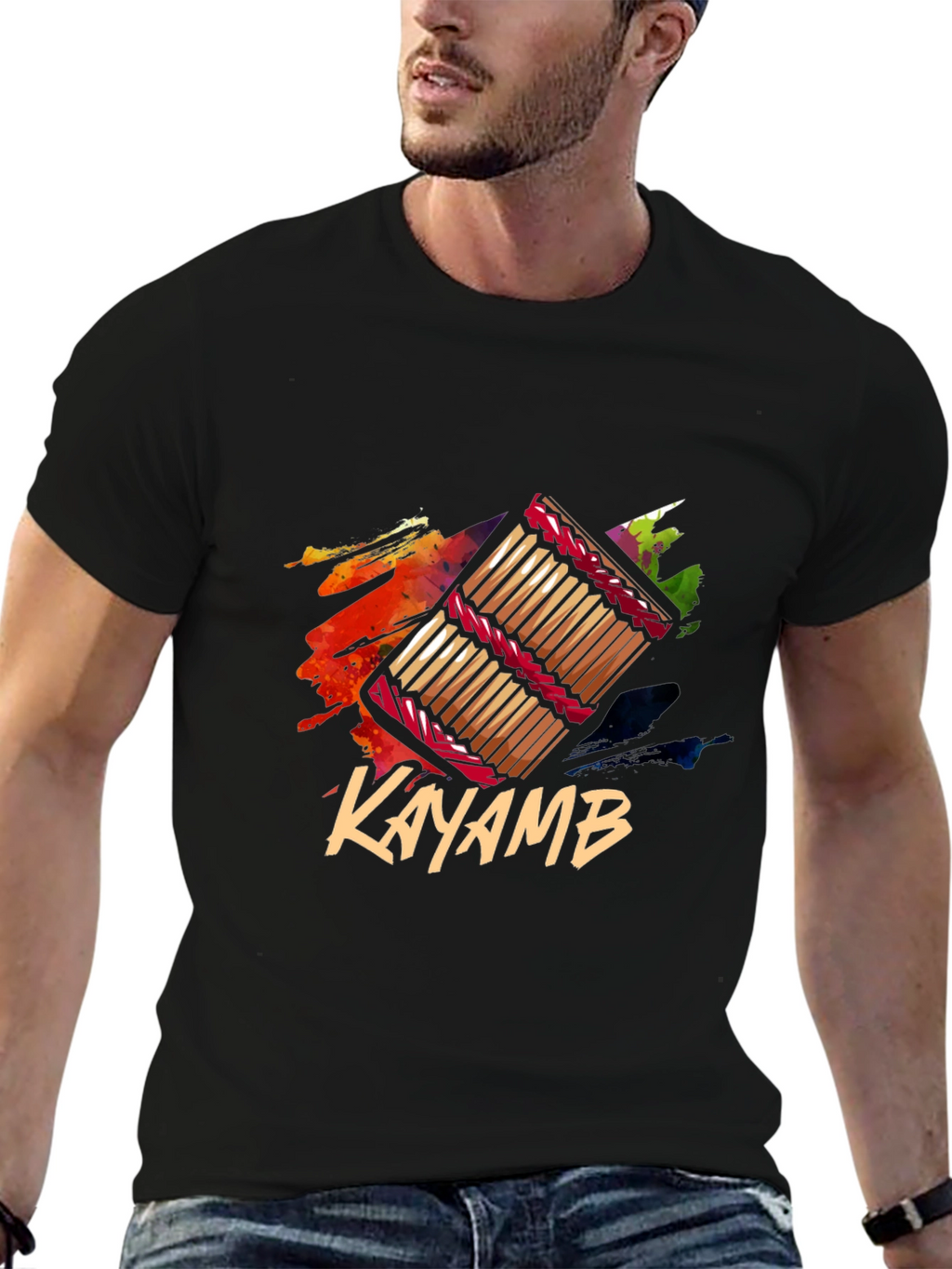 Kayamb T-Shirt - Stylish Musical Instrument Design