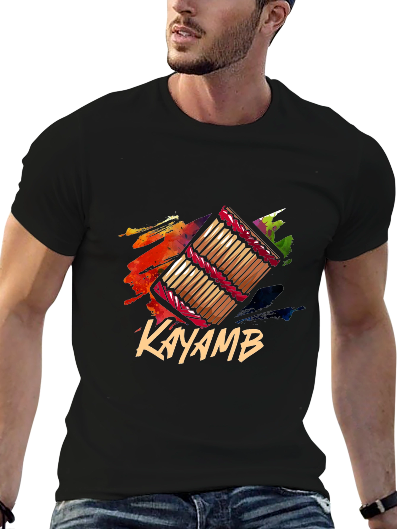Kayamb T-Shirt - Stylish Musical Instrument Design