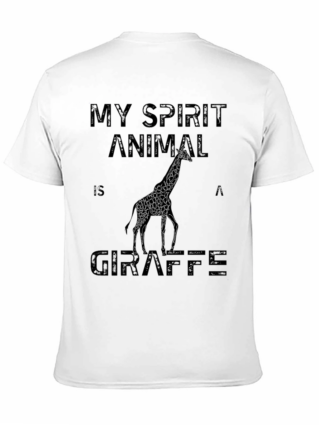 My Spirit Animal is a Giraffe Black T-Shirt