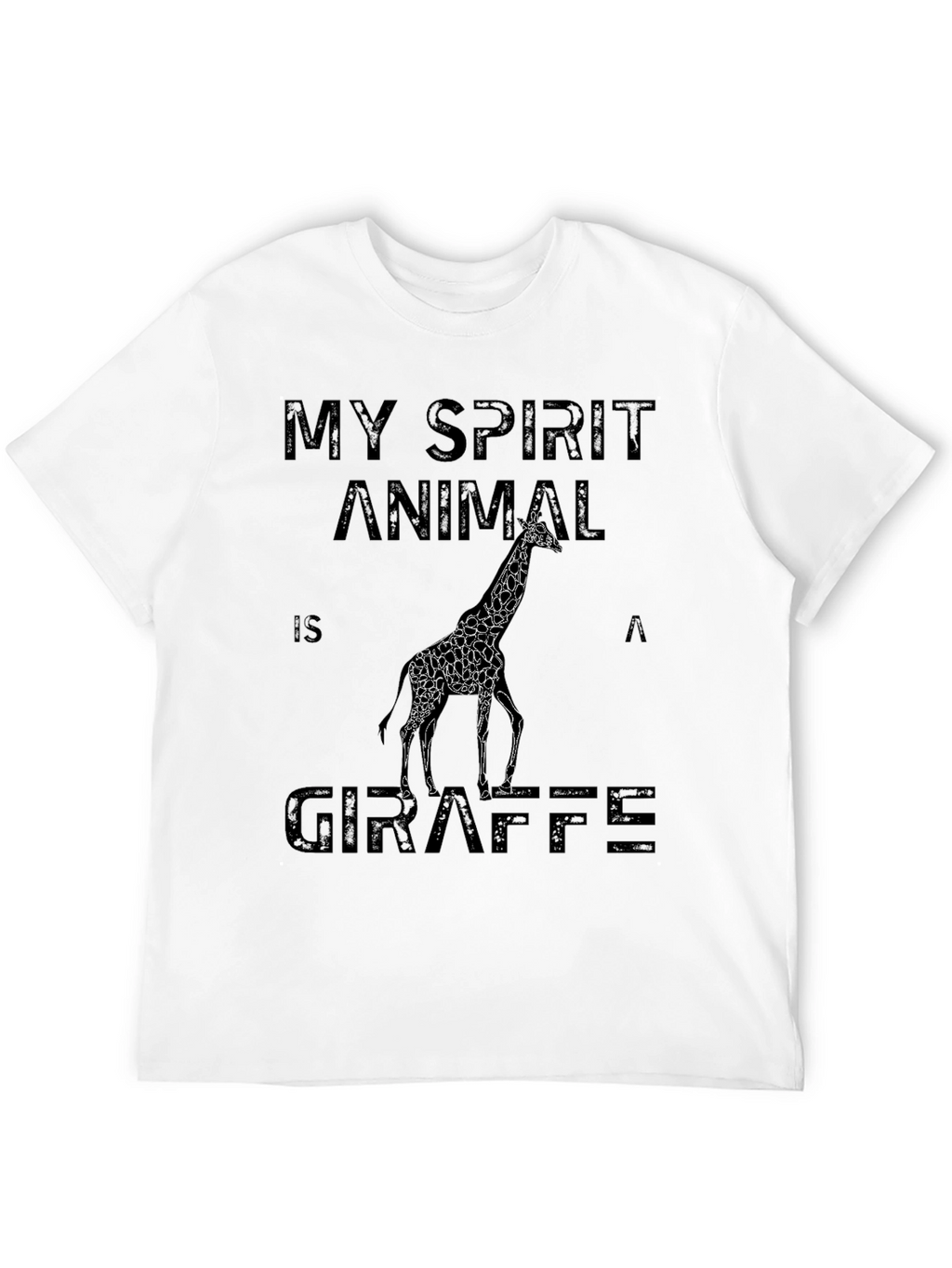 My Spirit Animal is a Giraffe Black T-Shirt