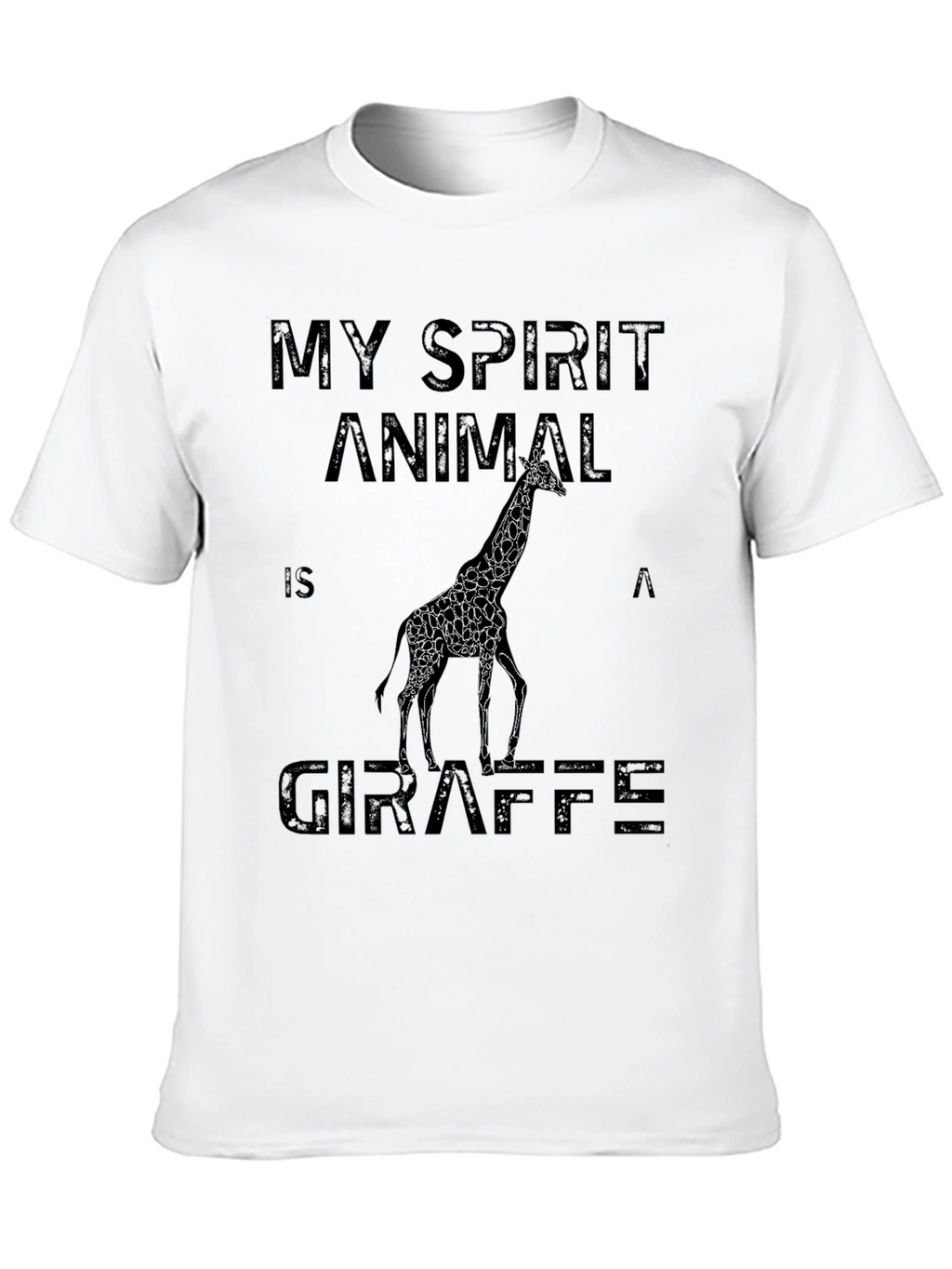 My Spirit Animal is a Giraffe Black T-Shirt