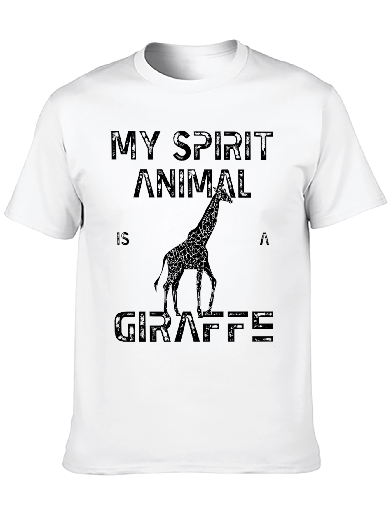 My Spirit Animal is a Giraffe Black T-Shirt