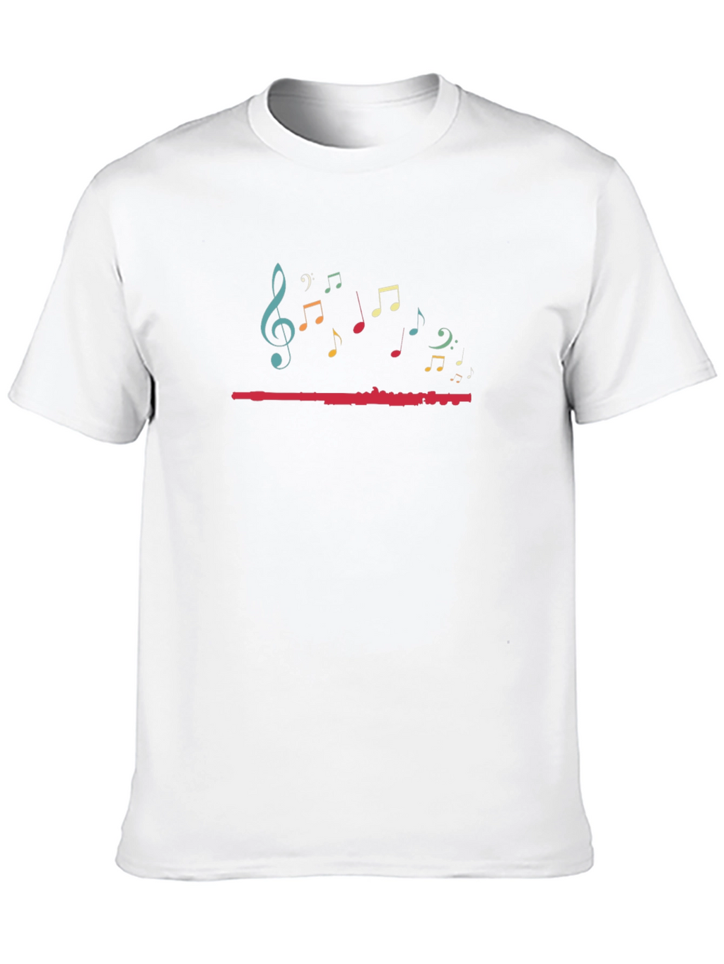 Music Notes Graphic Black T-Shirt