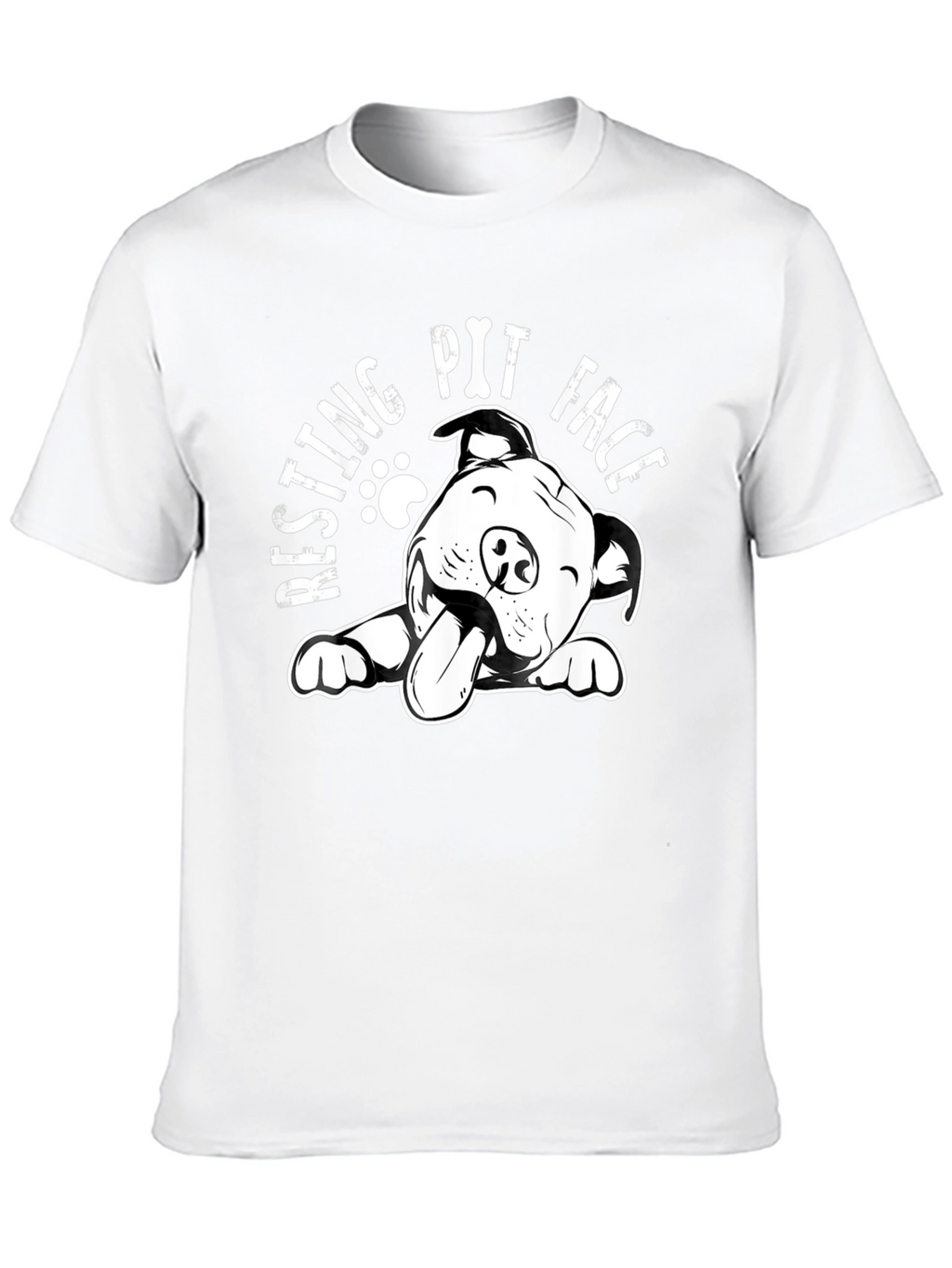 Resting Pit Face T-Shirt - Black Dog Lover Tee