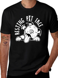 Resting Pit Face T-Shirt - Black Dog Lover Tee