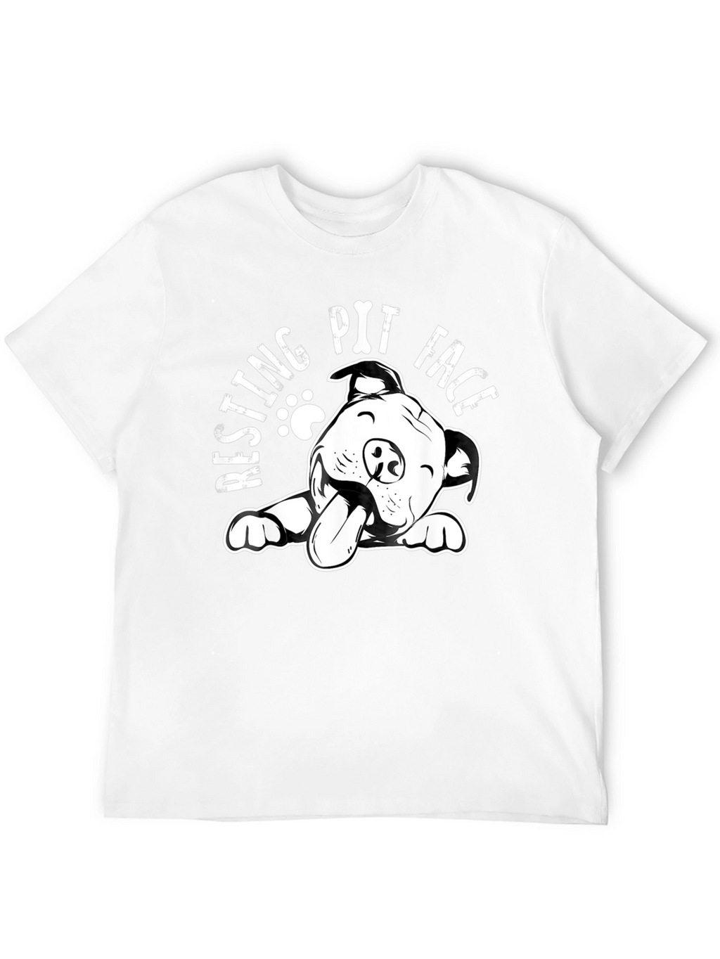 Resting Pit Face T-Shirt - Black Dog Lover Tee