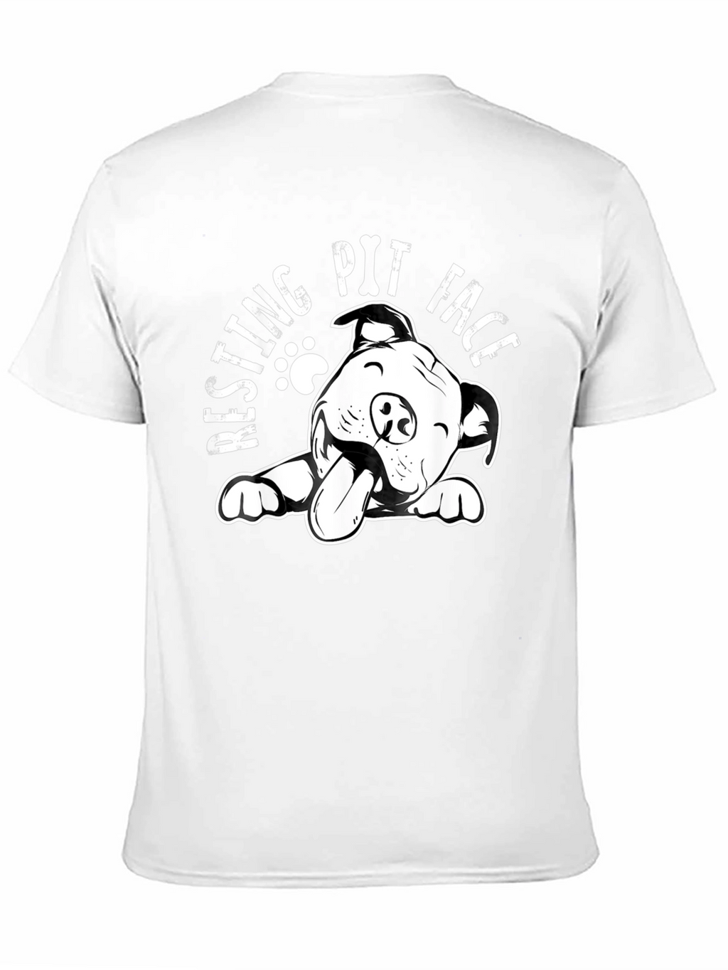 Resting Pit Face T-Shirt - Black Dog Lover Tee