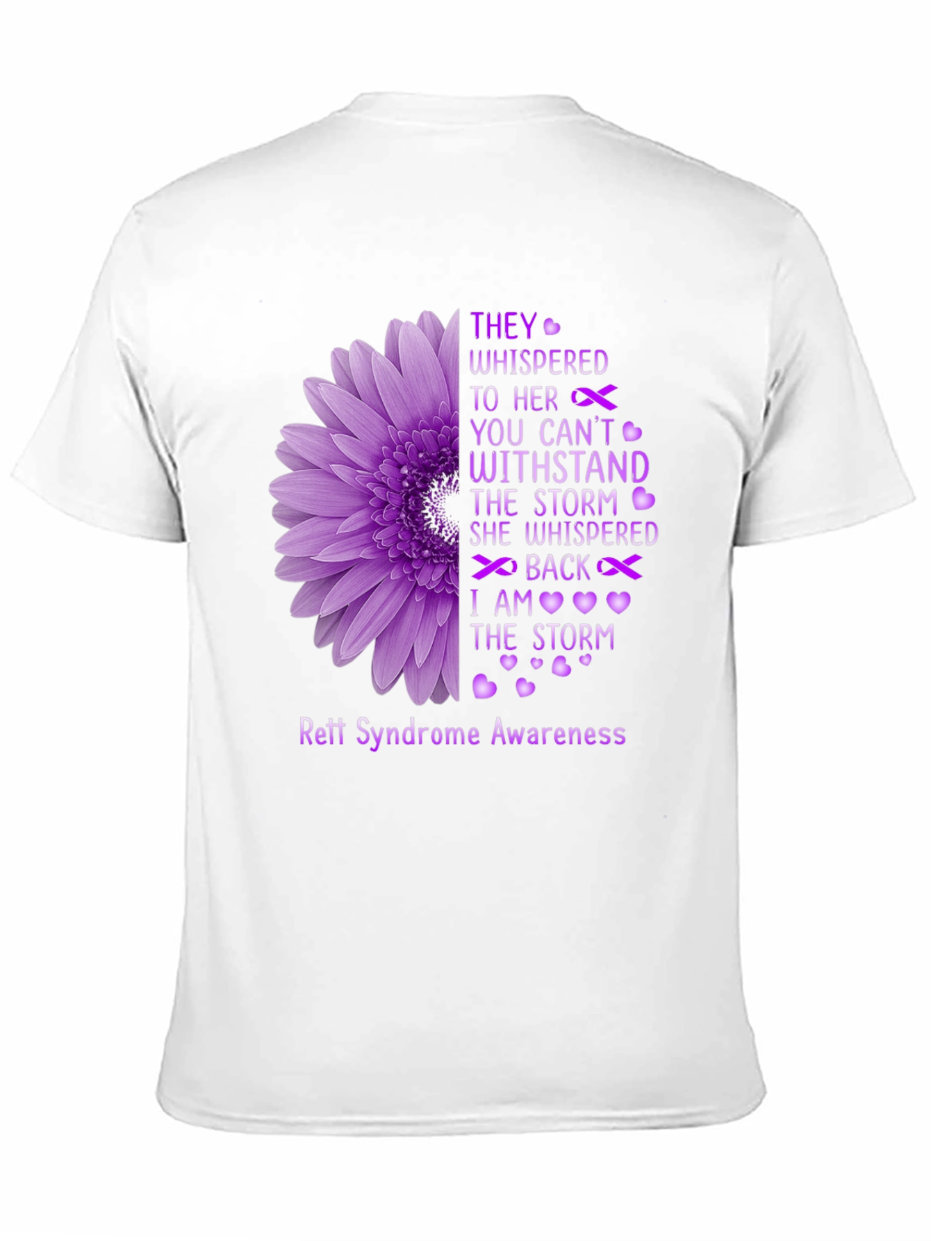 Rett Syndrome Awareness T-Shirt Flower Design