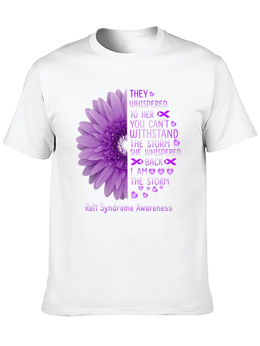 Rett Syndrome Awareness T-Shirt Flower Design