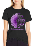 Rett Syndrome Awareness T-Shirt Flower Design