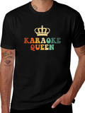 Karaoke Queen Retro Tee