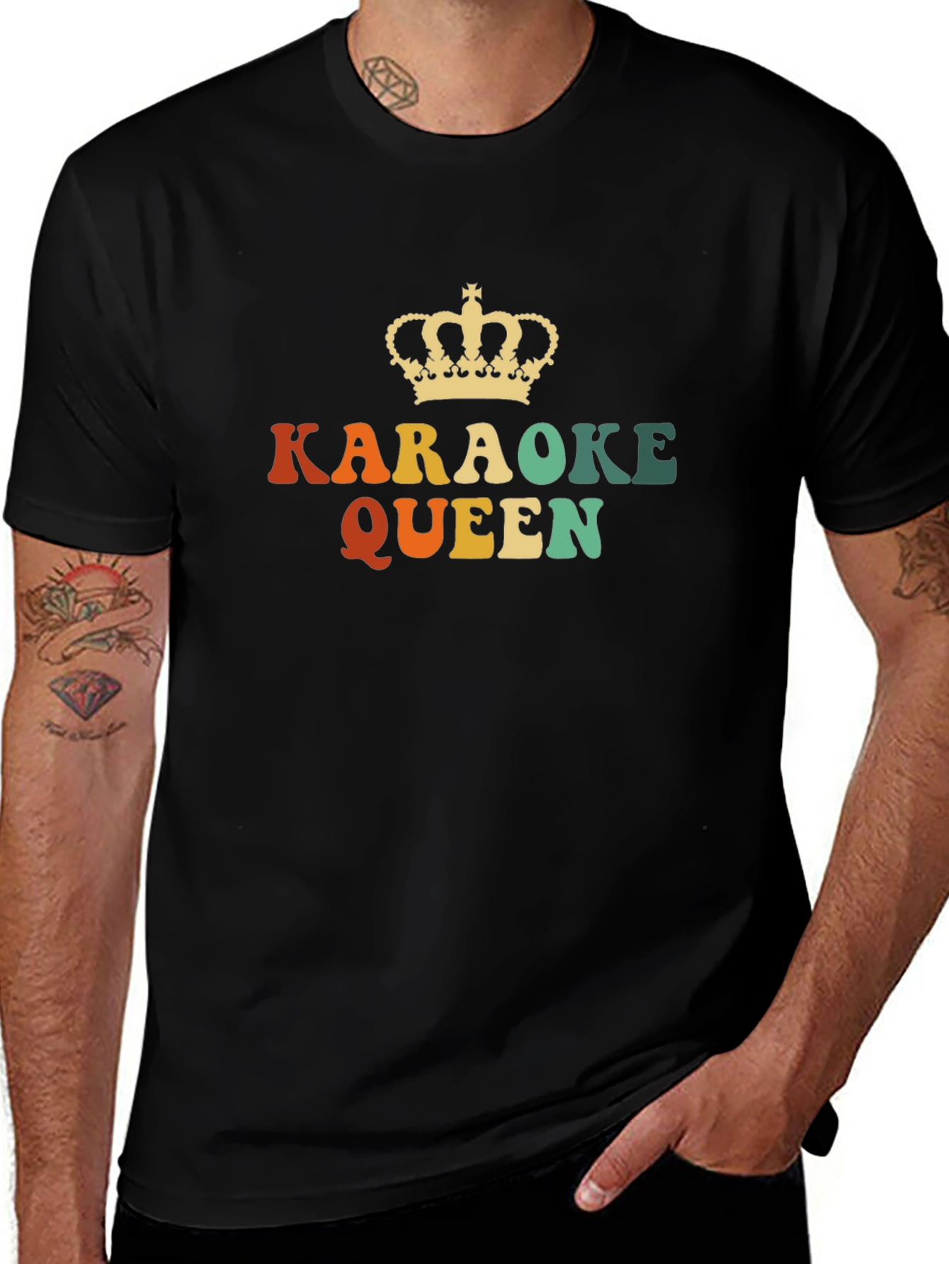 Karaoke Queen Retro Tee