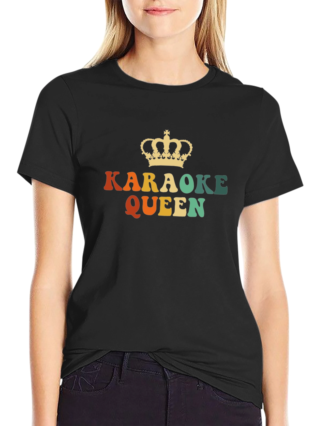 Karaoke Queen Retro Tee